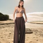 CALCA FLUIDA JERSEY MARRON