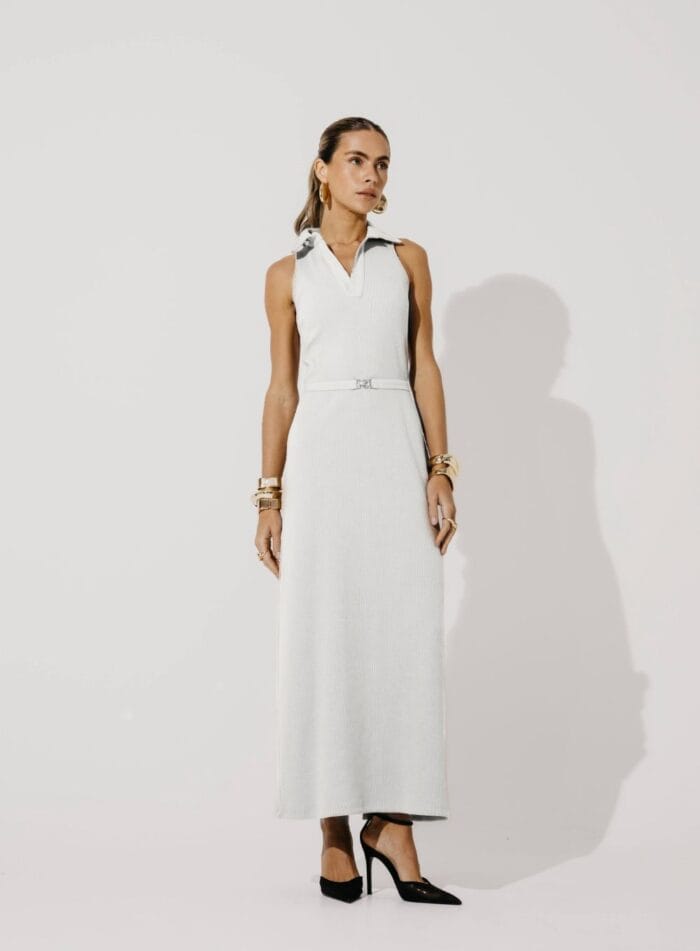 VESTIDO GOLA MAVIE OFF WHITE - Imagem 1