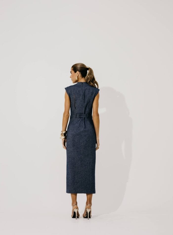 VESTIDO MIDI TESSA INDIGO - Imagem 3