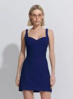VESTIDO CURTO RECORTES COLORS MARINHO