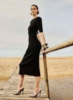 VESTIDO MIDI COM ABERTURA NAS COSTAS PRETO - Imagem 3