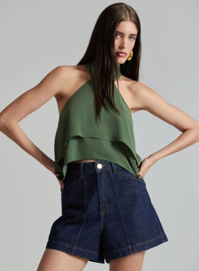BLUSA MARIANA ARM.3 VERDE MOSS - Imagem 3