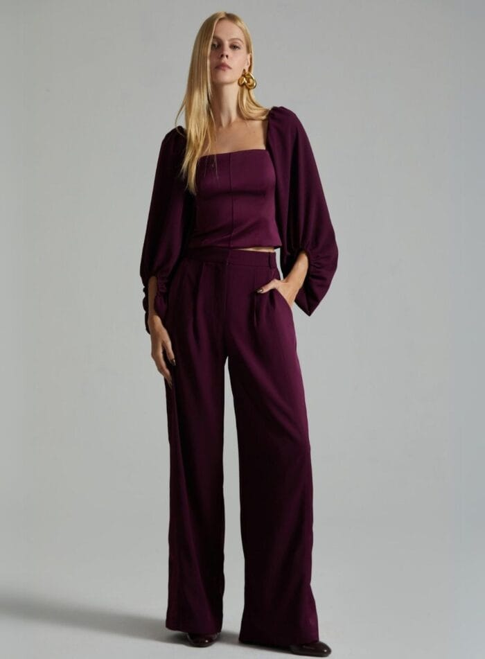 BLUSA BEATRIZ ARM.3 ROXO PROFUNDO - Imagem 1