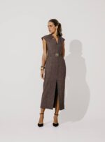 VESTIDO MIDI TESSA BELGA