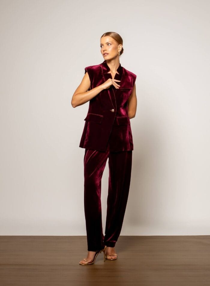 BLAZER SEM MANGA DARJA MERLOT - Imagem 3