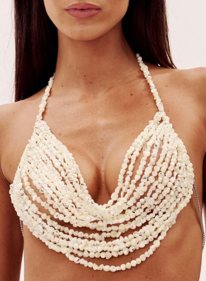 CONJUNTO TOP E SAIA AGATHA BEGE LEBLANC - Imagem 5