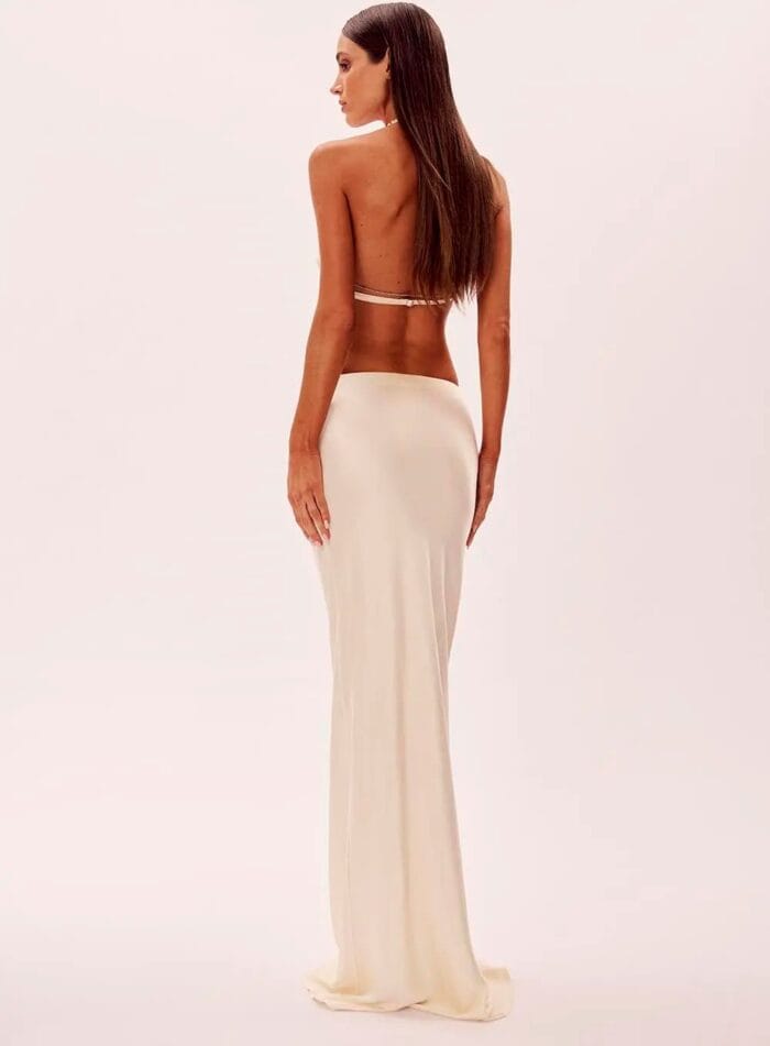 CONJUNTO TOP E SAIA AGATHA BEGE LEBLANC - Imagem 2