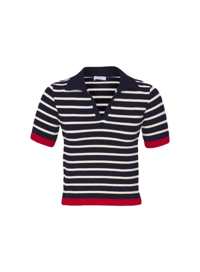 BLUSA POLO LISTRAS TRICOT NAVY - Imagem 4
