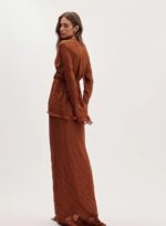 CONJUNTO BLUSA/SAIA CLARA MARROM DROME - Imagem 3