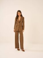 BLAZER RISCA DE GIZ CARAMELO