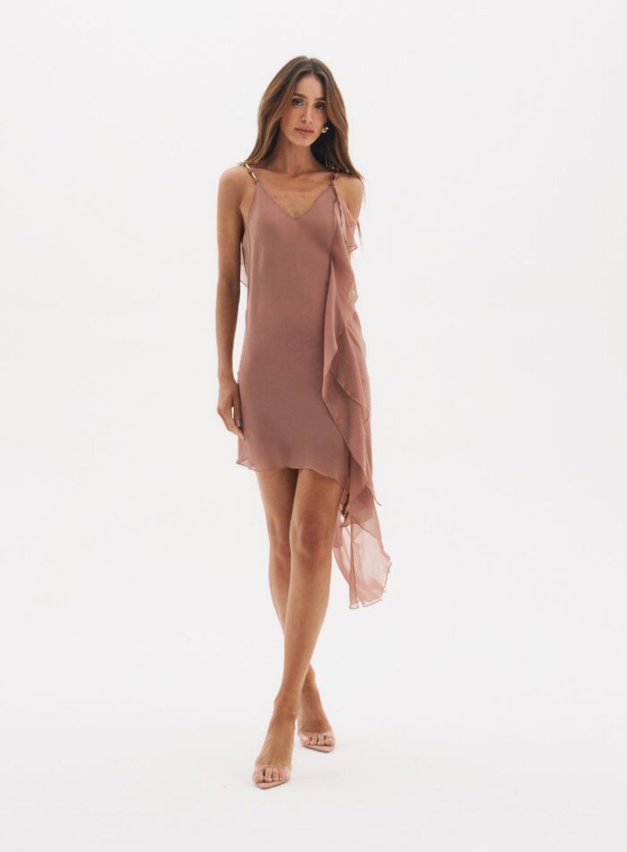 VESTIDO JADE MARROM ANIS - Imagem 1