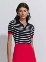BLUSA POLO LISTRAS TRICOT NAVY - Imagem 2