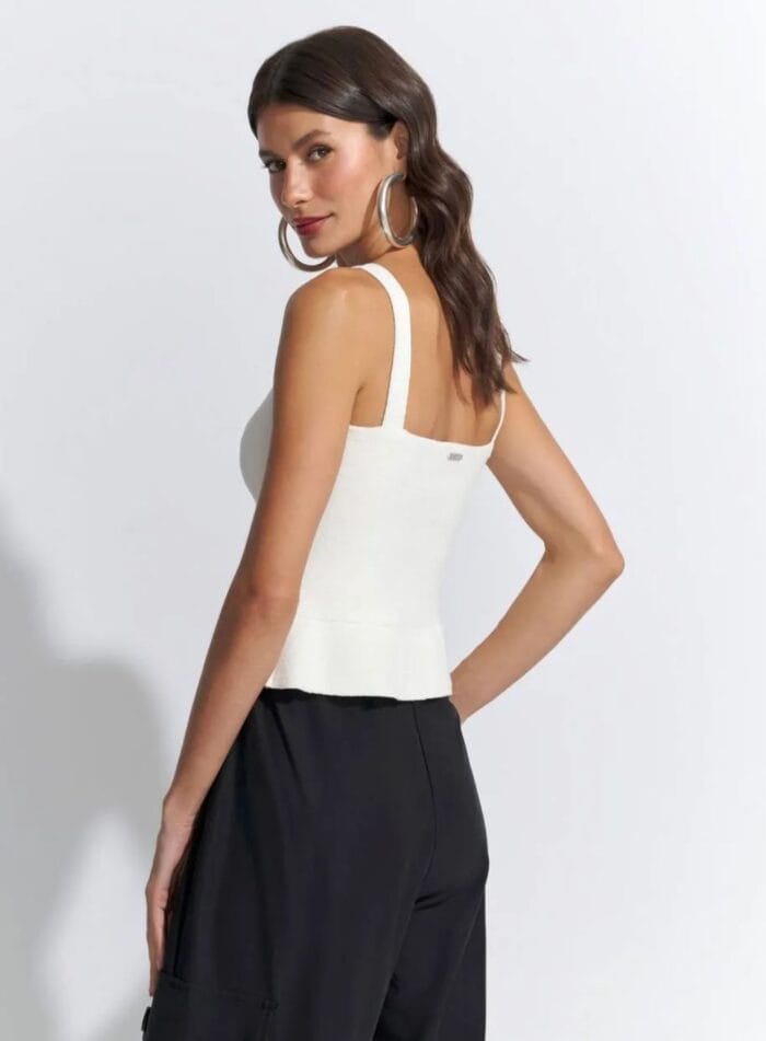 BLUSA BABADO TRICOT OFF WHITE - Imagem 2