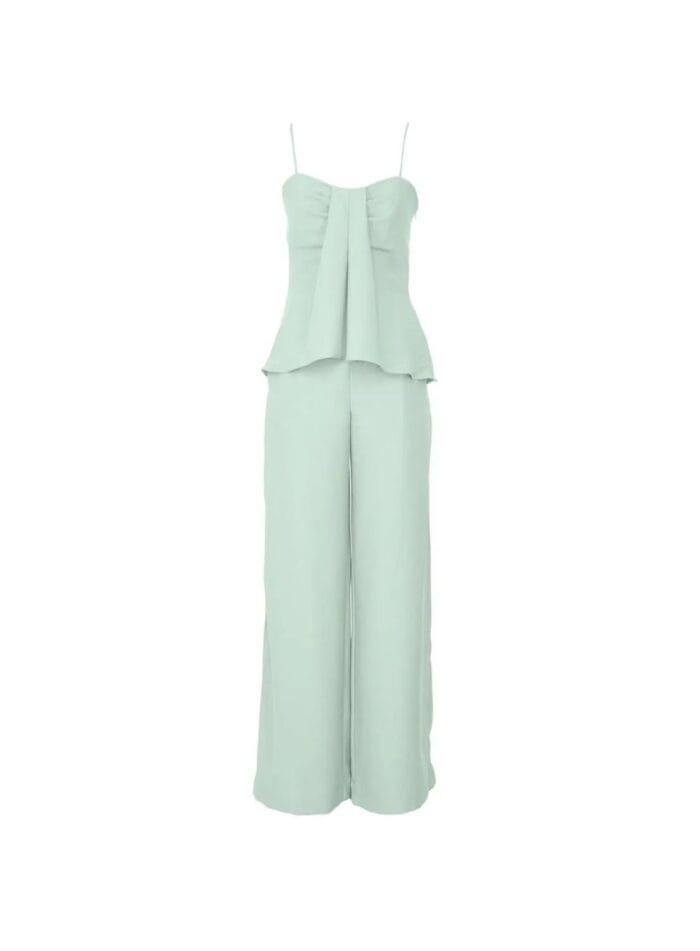 CONJUNTO BLUSA FENDA CALCA WIDE CREPE MUNIQUE ACQUA - Imagem 3