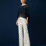 CALCA BREEZY NAVY DOTS