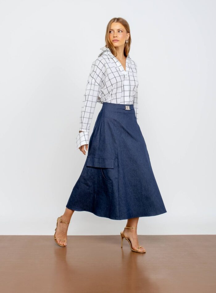 SAIA MIDI CECILIE DENIN - Imagem 2