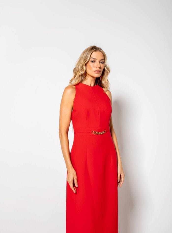 VESTIDO MIDI DAFNE VERMELHO - Imagem 2