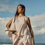 BLUSA OMBRO MANGA ENVELOPE AMARRACAO LATERAL GELO