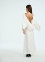 VESTIDO MIDI MANGA AMPLA OFF WHITE - Imagem 3