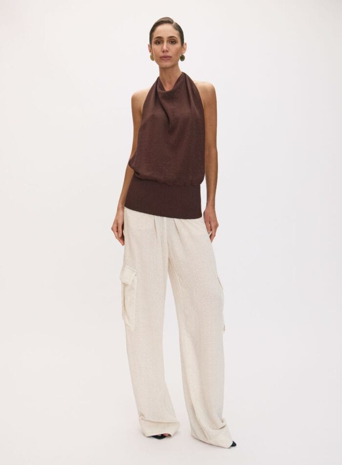 BLUSA TRICO CONNIL MARROM BEATEN BROWN - Imagem 1