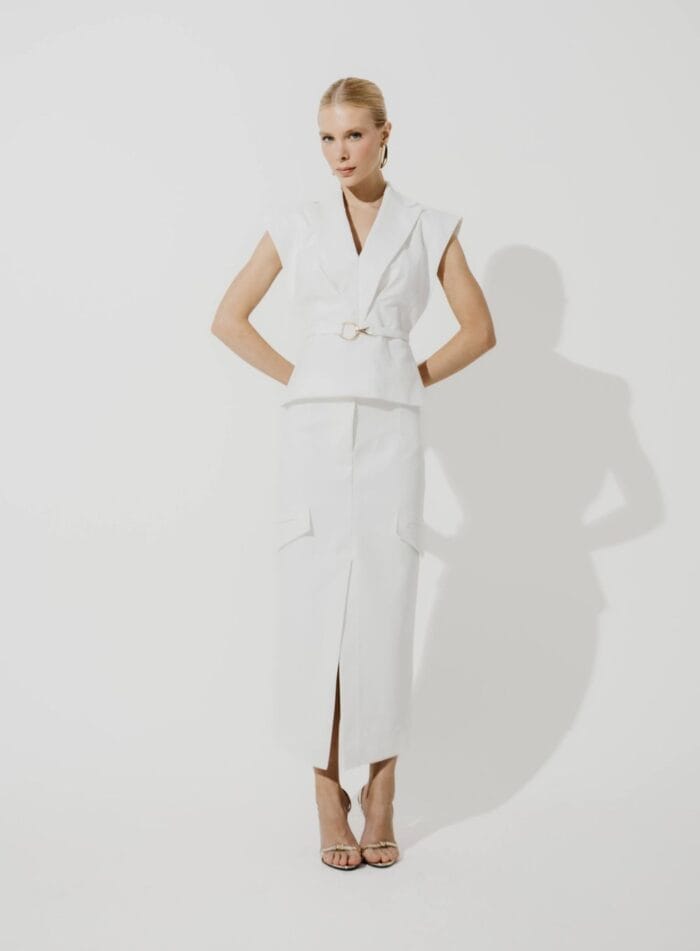 SAIA MIDI ALYSSA OFF WHITE - Imagem 1
