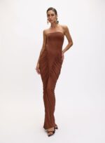 VESTIDO MOOK MARROM BEATEN BROWN