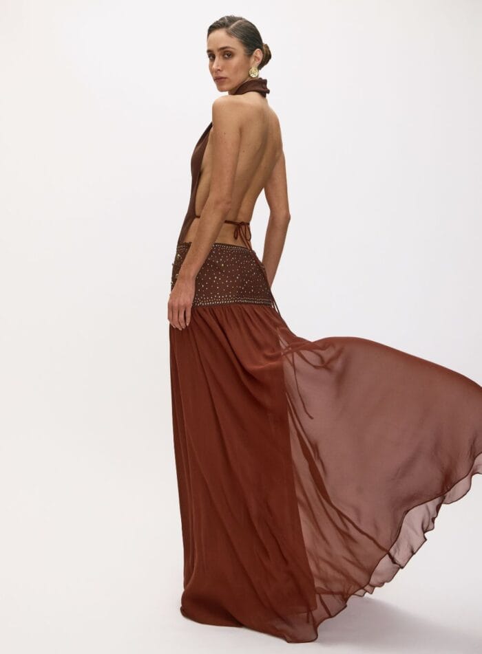 VESTIDO CARRIE MARROM BEATEN BROWN - Imagem 2