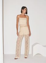 CALCA COM HOT PANTS AREIA