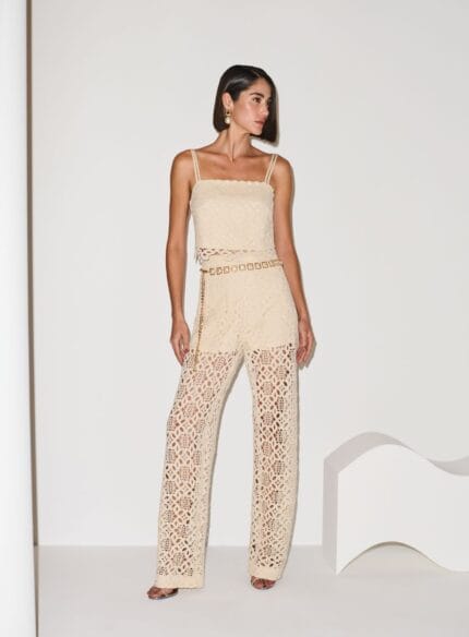 CALCA COM HOT PANTS AREIA