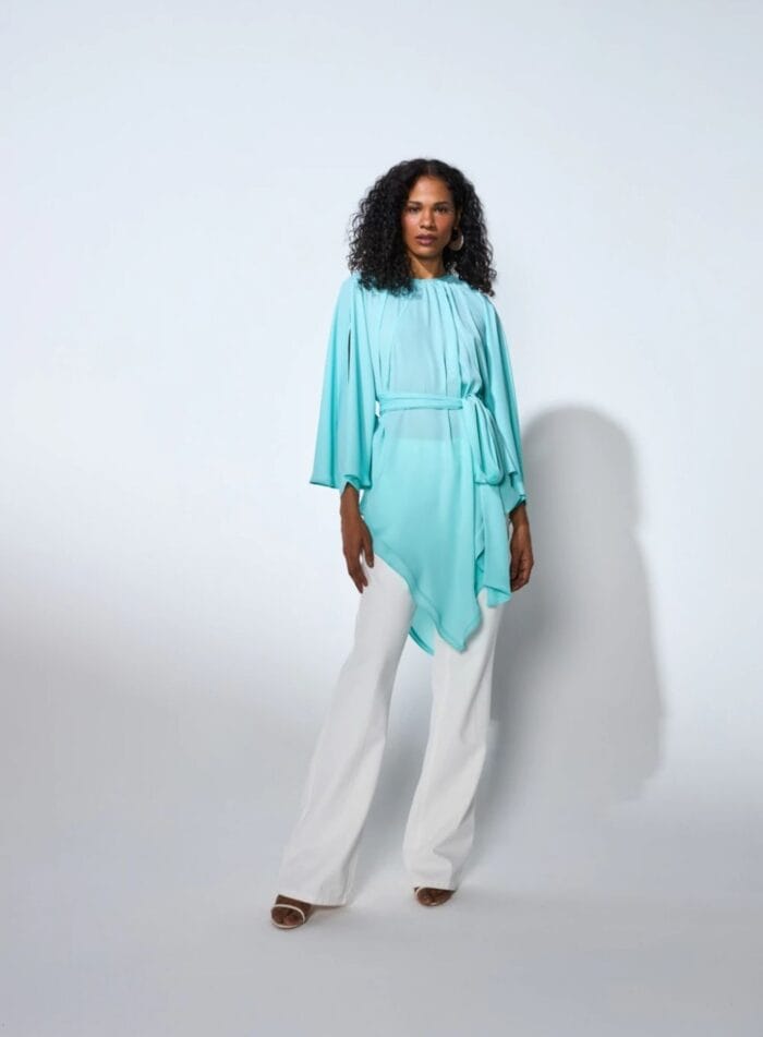 BLUSA LETICIA ORIGEM SALINA AZUL MAR - Imagem 2