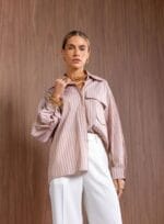 CAMISA RAY LISTRA CARAMELL