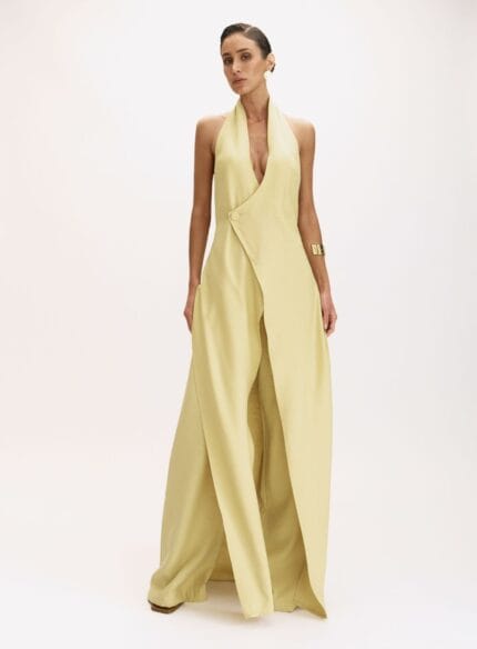 CONJUNTO COLETE E CALCA OLGA AMARELO GENGIBRE