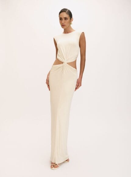 VESTIDO VALENTINA BEGE ITALIAN