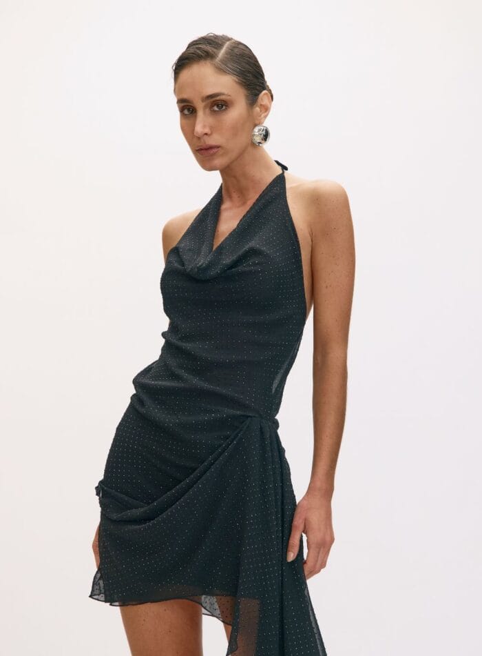 VESTIDO COM APLICACAO SRITALA PRETO - Imagem 4