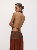 VESTIDO CARRIE MARROM BEATEN BROWN - Imagem 5