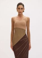 VESTIDO TRICO LAWRIE MARROM ANIS - Imagem 3