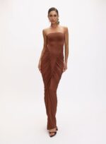 VESTIDO MOOK MARROM BEATEN BROWN - Imagem 5