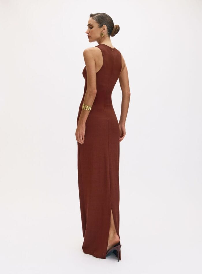 VESTIDO MEGHANN MARROM BEATEN BROWN - Imagem 3