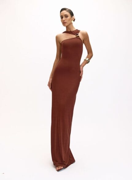 VESTIDO MEGHANN MARROM BEATEN BROWN