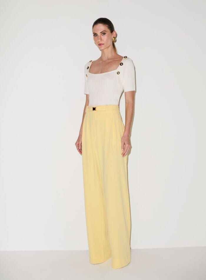 CALCA WIDE COM CINTO AMARELO - Imagem 3