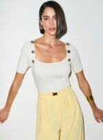 CALCA WIDE COM CINTO AMARELO - Imagem 2