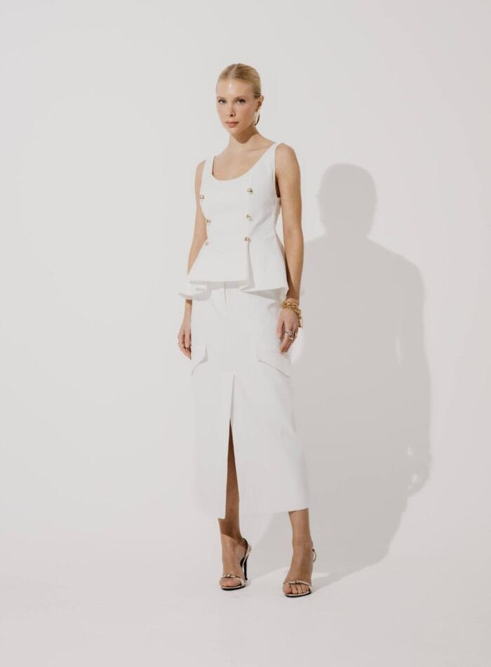 SAIA MIDI ALYSSA OFF WHITE - Imagem 5