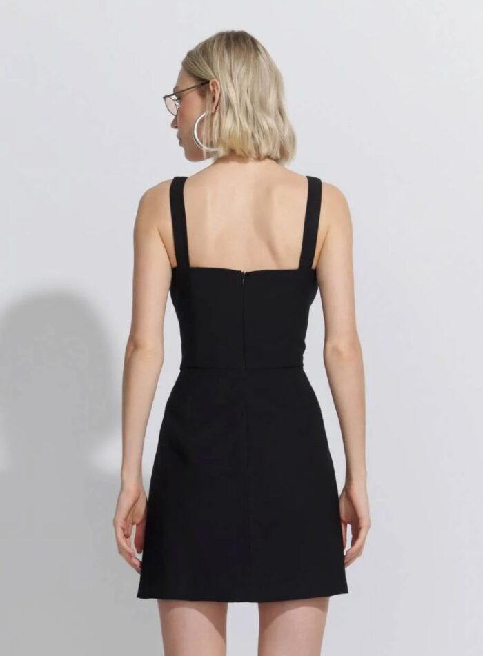 VESTIDO CURTO RECORTES COLORS PRETO - Imagem 3
