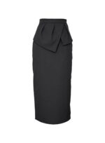 SAIA MIDI PEPLUM CREPE ELEGANCE PRETO - Imagem 3