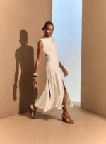 VESTIDO CAMADAS RECORTES OFF WHITE
