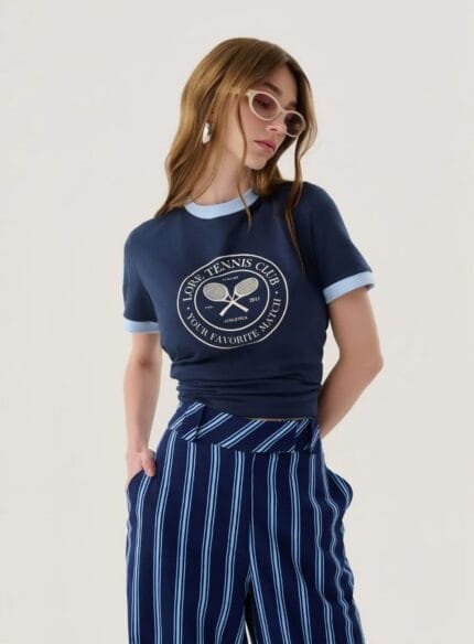 T-SHIRT LORE TENNIS CLUBE MARINHO