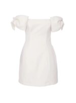 VESTIDO CURTO OMBRO A OMBRO LACOS ALFAITARIA TWILL OFF WHITE - Imagem 3