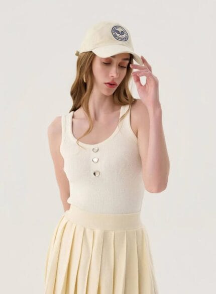 BLUSA ALCA BOTOES TRICOT OFF WHITE