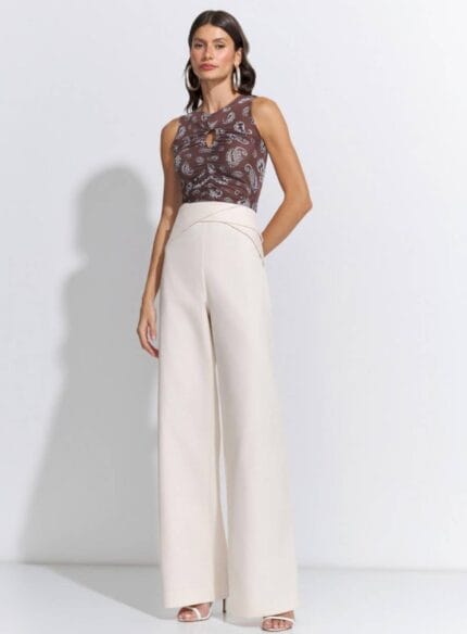 CALCA WIDE COS TORCIDO HEAVY TWILL AVEIA