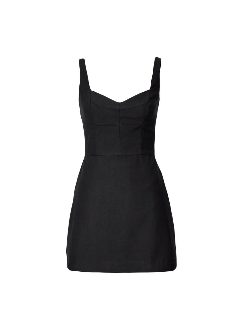 bb7e326522ef3ae0a79b32e7e252064c.jpg VESTIDO CURTO RECORTES COLORS PRETO - Imagem 4